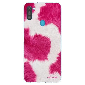 Picasee silikonski prozorni ovitek za Samsung Galaxy M11 - Pink Moo