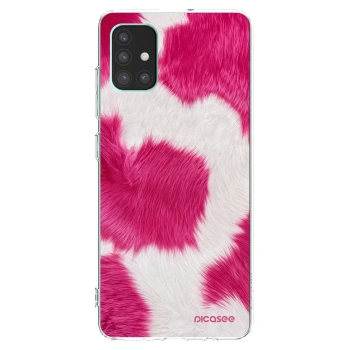 Picasee silikonski prozorni ovitek za Samsung Galaxy M51 M515F - Pink Moo