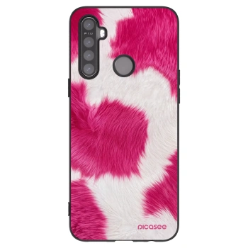 Picasee silikonski črni ovitek za Realme 5 - Pink Moo