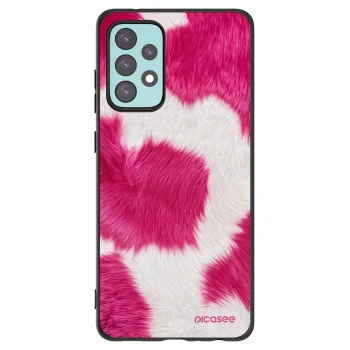 Picasee silikonski črni ovitek za Samsung Galaxy A72 A725F - Pink Moo
