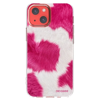 Picasee silikonski prozorni ovitek za Apple iPhone 13 mini - Pink Moo