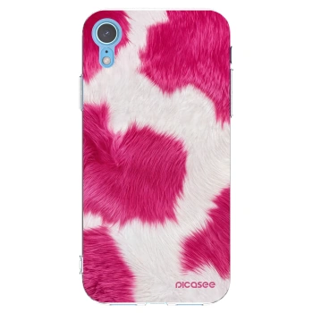 Picasee silikonski prozorni ovitek za Apple iPhone XR - Pink Moo