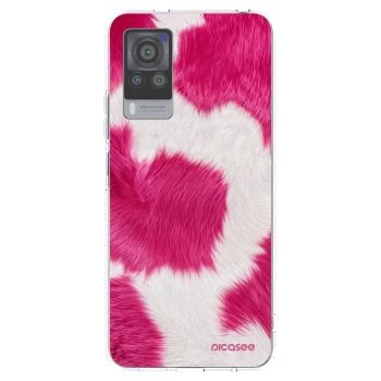 Picasee silikonski prozorni ovitek za Vivo X60 Pro 5G - Pink Moo
