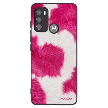 Picasee silikonski črni ovitek za Motorola Moto G60 - Pink Moo
