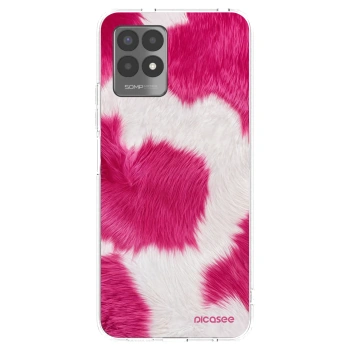 Picasee silikonski prozorni ovitek za Realme 8i - Pink Moo