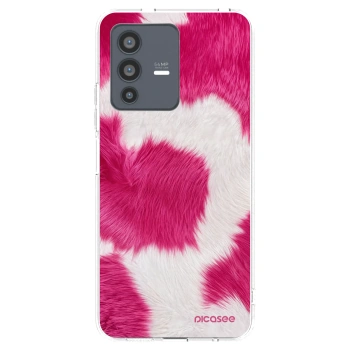 Picasee silikonski prozorni ovitek za Vivo V23 5G - Pink Moo