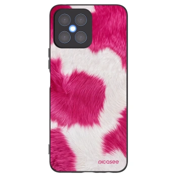 Picasee silikonski črni ovitek za Honor X8 4G - Pink Moo