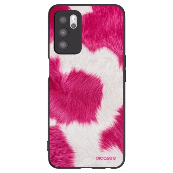 Picasee silikonski črni ovitek za OPPO A16s - Pink Moo