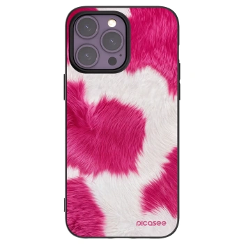 Picasee silikonski črni ovitek za Apple iPhone 14 Pro Max - Pink Moo
