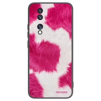Picasee silikonski črni ovitek za Honor 70 - Pink Moo