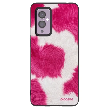 Picasee silikonski črni ovitek za OnePlus 9 - Pink Moo