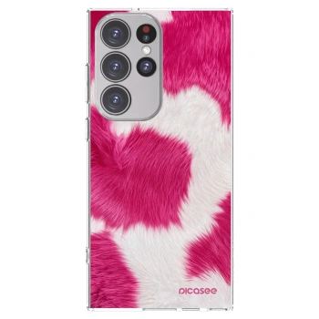 Picasee silikonski prozorni ovitek za Samsung Galaxy S23 Ultra 5G - Pink Moo
