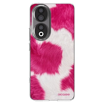 Picasee silikonski prozorni ovitek za Honor 90 5G - Pink Moo
