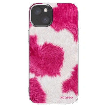 Picasee silikonski prozorni ovitek za Apple iPhone 15 Plus - Pink Moo