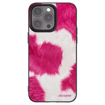 Picasee silikonski črni ovitek za Apple iPhone 15 Pro Max - Pink Moo