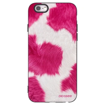 Picasee silikonski črni ovitek za Apple iPhone 6/6S - Pink Moo