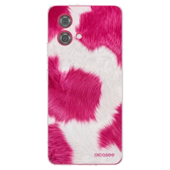 Picasee silikonski prozorni ovitek za Motorola Moto G84 5G - Pink Moo