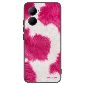 Picasee silikonski črni ovitek za Realme C33 (2023) - Pink Moo