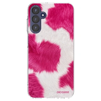 Picasee silikonski prozorni ovitek za Samsung Galaxy A15 A155F 4G - Pink Moo