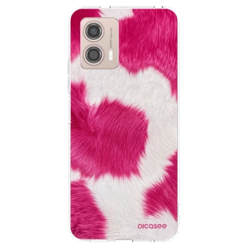 Picasee silikonski prozorni ovitek za Motorola Moto G53 5G - Pink Moo