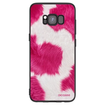 Picasee silikonski črni ovitek za Samsung Galaxy S8 G950F - Pink Moo