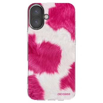 Picasee silikonski prozorni ovitek za Apple iPhone 16 Plus - Pink Moo