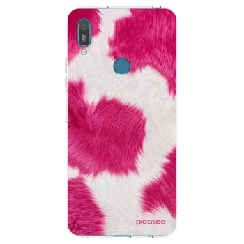 Picasee silikonski prozorni ovitek za Huawei Y7 2019 - Pink Moo