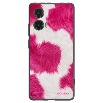 Picasee silikonski črni ovitek za Motorola Moto G35 5G - Pink Moo