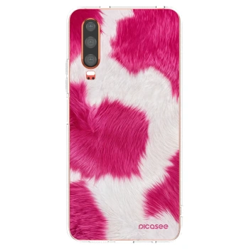 Picasee silikonski prozorni ovitek za Huawei P30 - Pink Moo