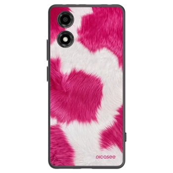 Picasee silikonski črni ovitek za Motorola Moto E14 - Pink Moo