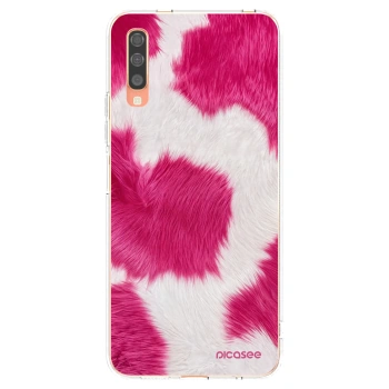 Picasee silikonski prozorni ovitek za Samsung Galaxy A70 A705F - Pink Moo