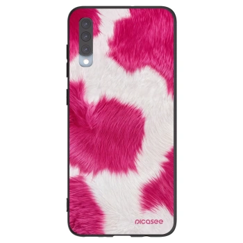 Picasee silikonski črni ovitek za Samsung Galaxy A70 A705F - Pink Moo