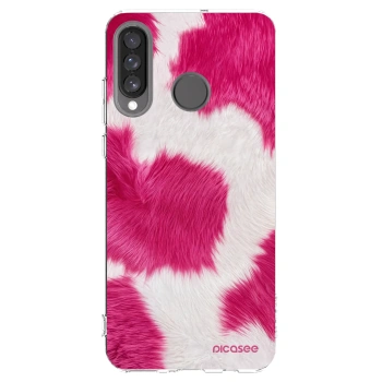 Picasee silikonski prozorni ovitek za Huawei P30 Lite - Pink Moo