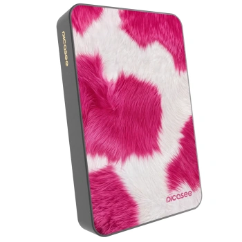 Picasee Prenosna baterija z MagSafe 10 000 mAh Siva - Pink Moo