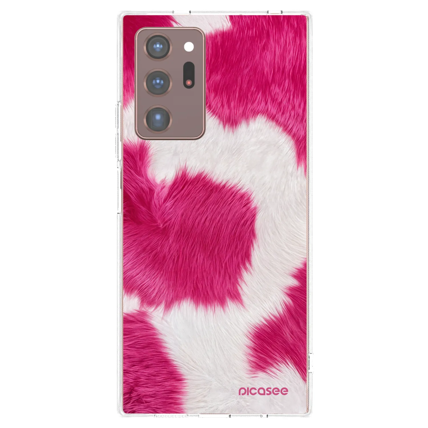 Picasee silikonski prozorni ovitek za Samsung Galaxy Note 20 Ultra - Pink Moo