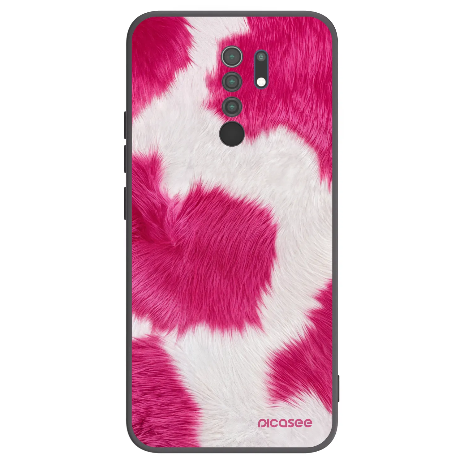 Picasee silikonski črni ovitek za Xiaomi Redmi 9 - Pink Moo