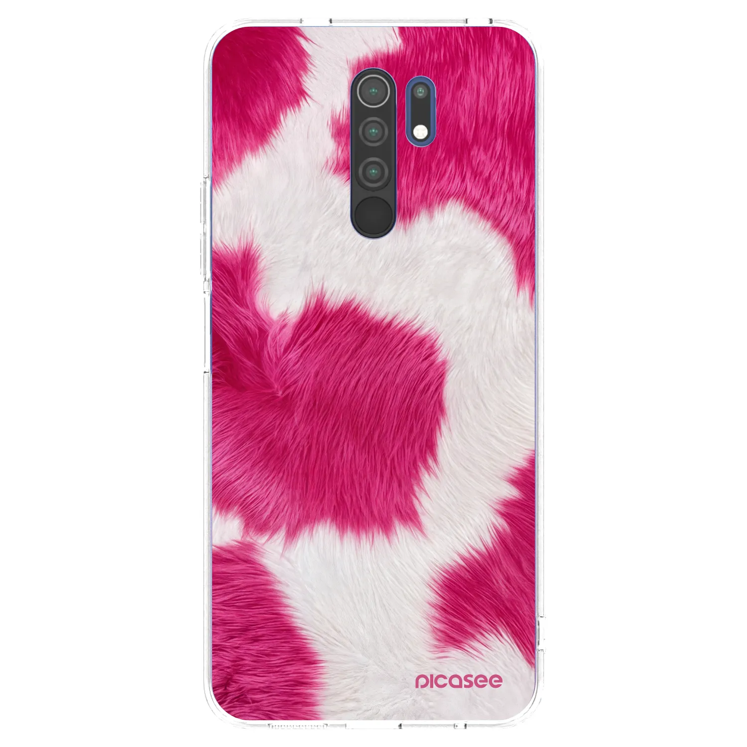 Picasee silikonski prozorni ovitek za Xiaomi Redmi 9 - Pink Moo