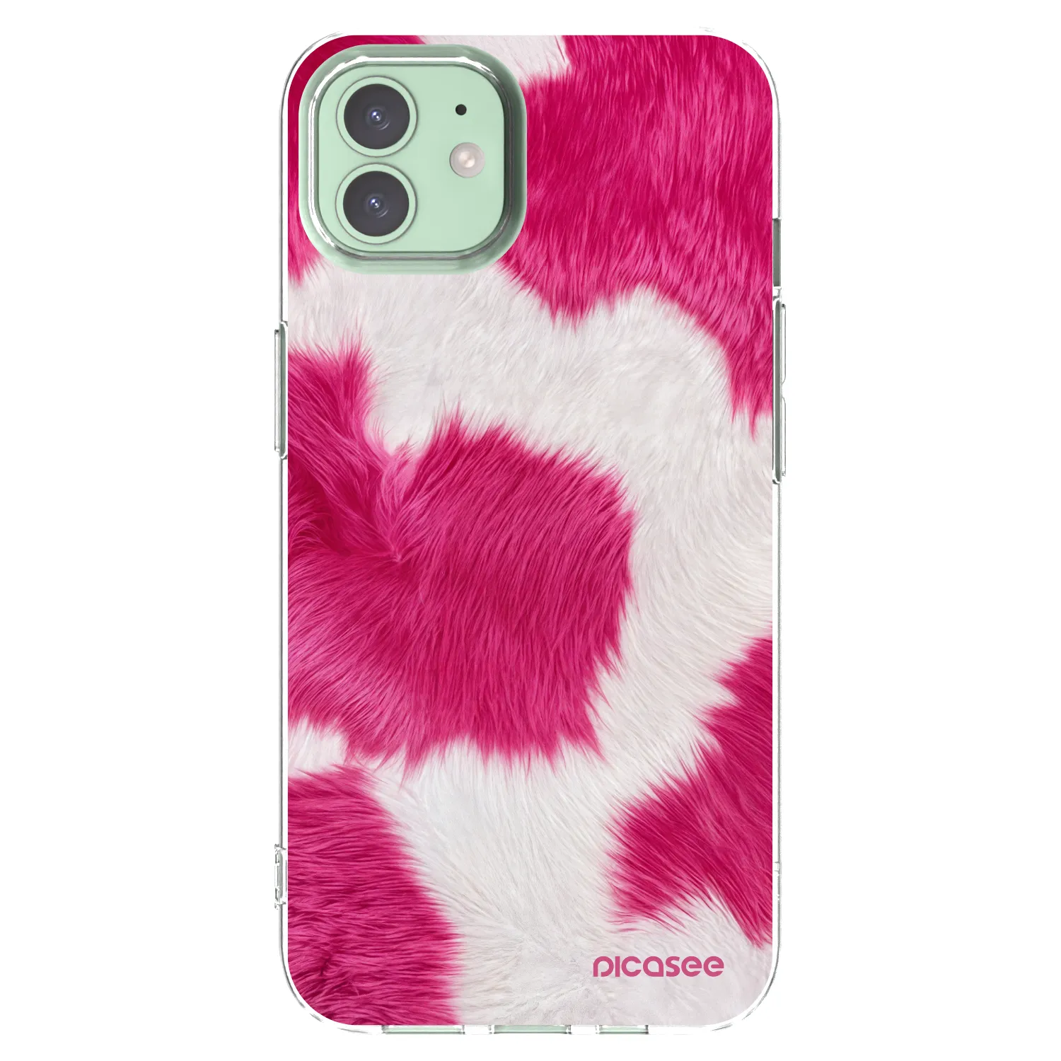 Picasee silikonski prozorni ovitek za Apple iPhone 12 - Pink Moo