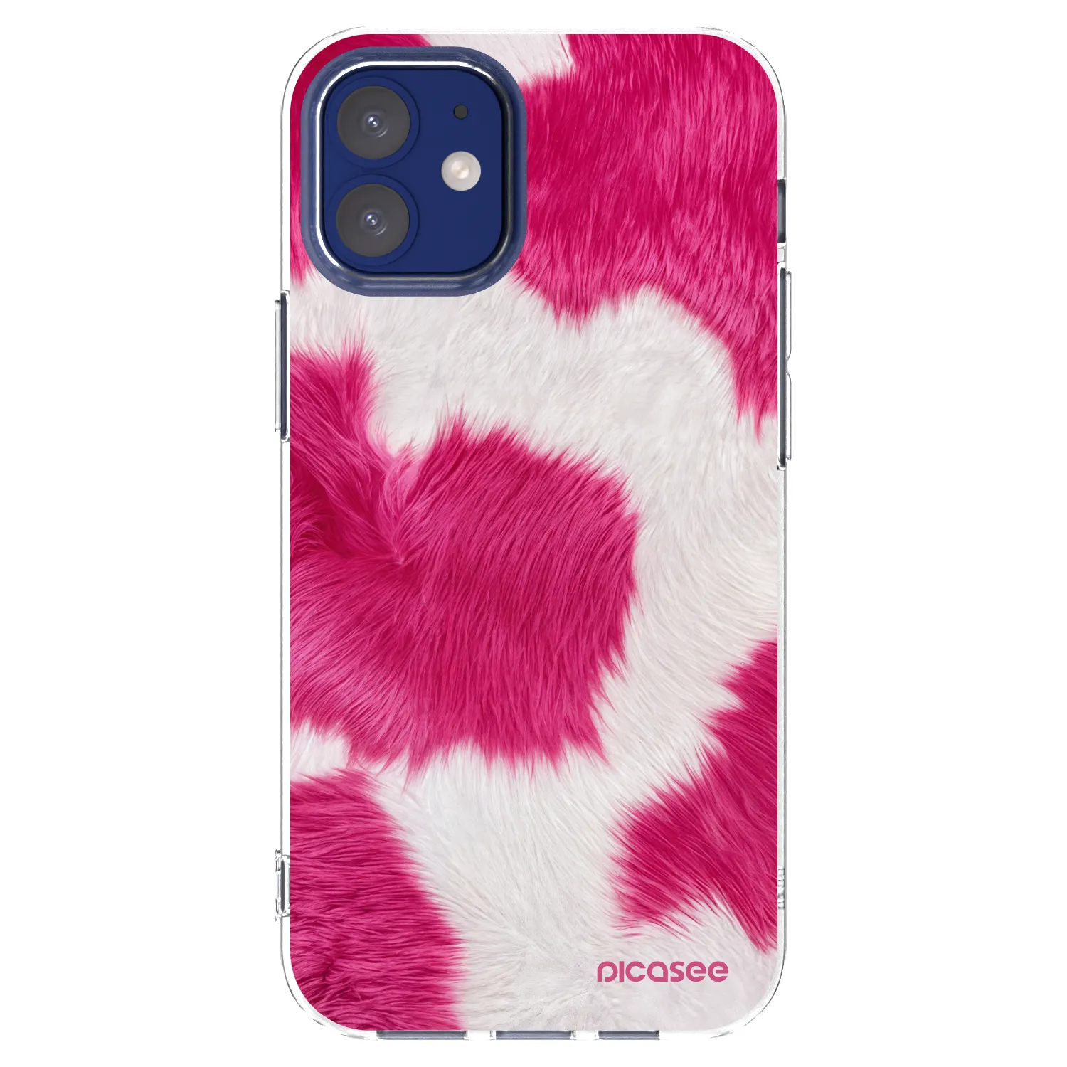 Picasee silikonski prozorni ovitek za Apple iPhone 12 mini - Pink Moo