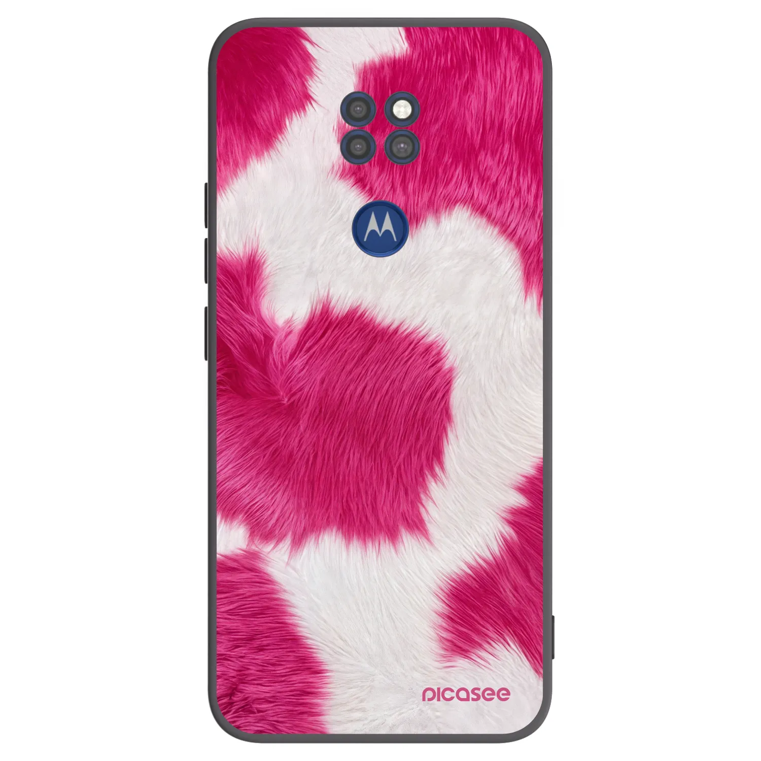 Picasee silikonski črni ovitek za Motorola Moto G9 Play - Pink Moo