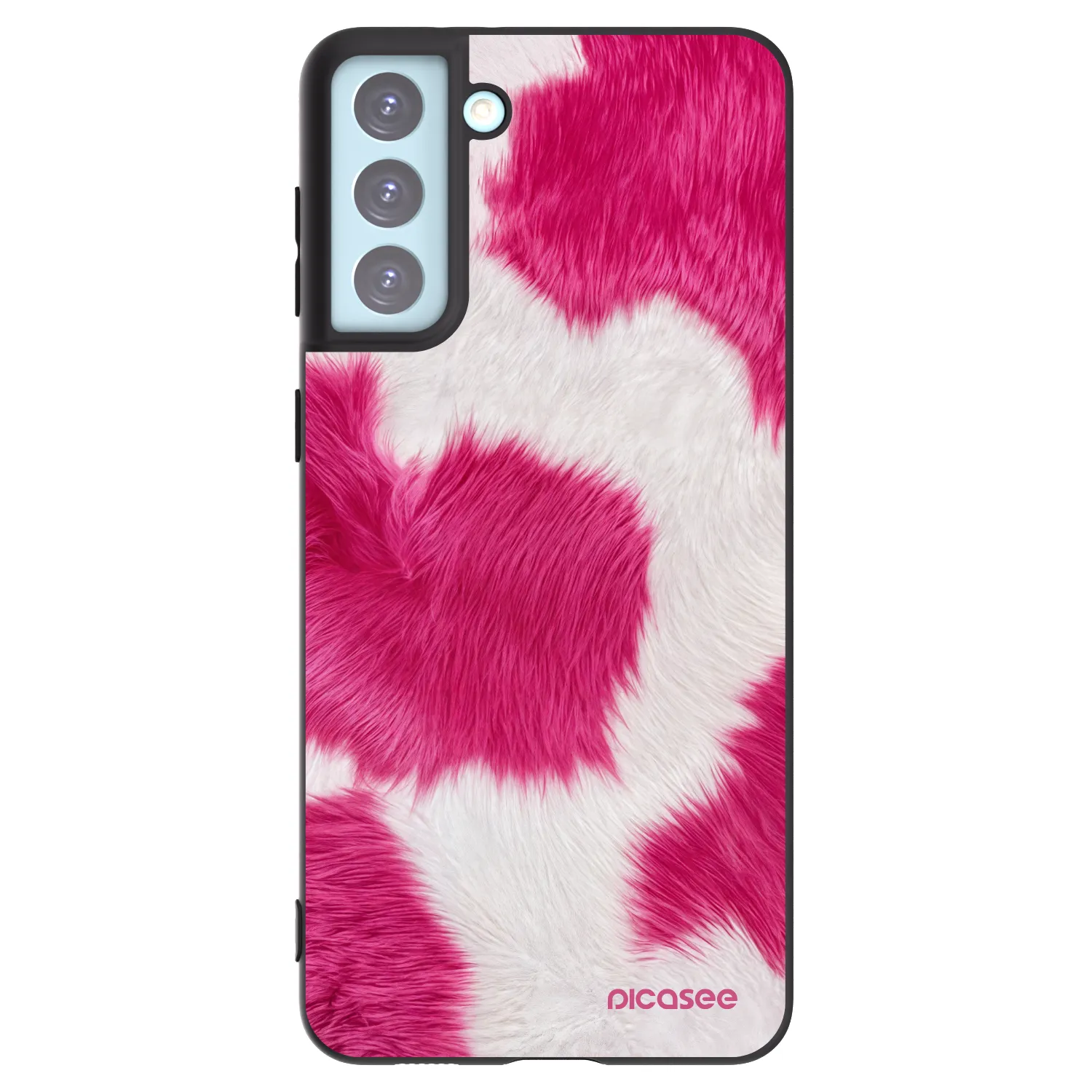 Picasee silikonski črni ovitek za Samsung Galaxy S21+ 5G G996F - Pink Moo
