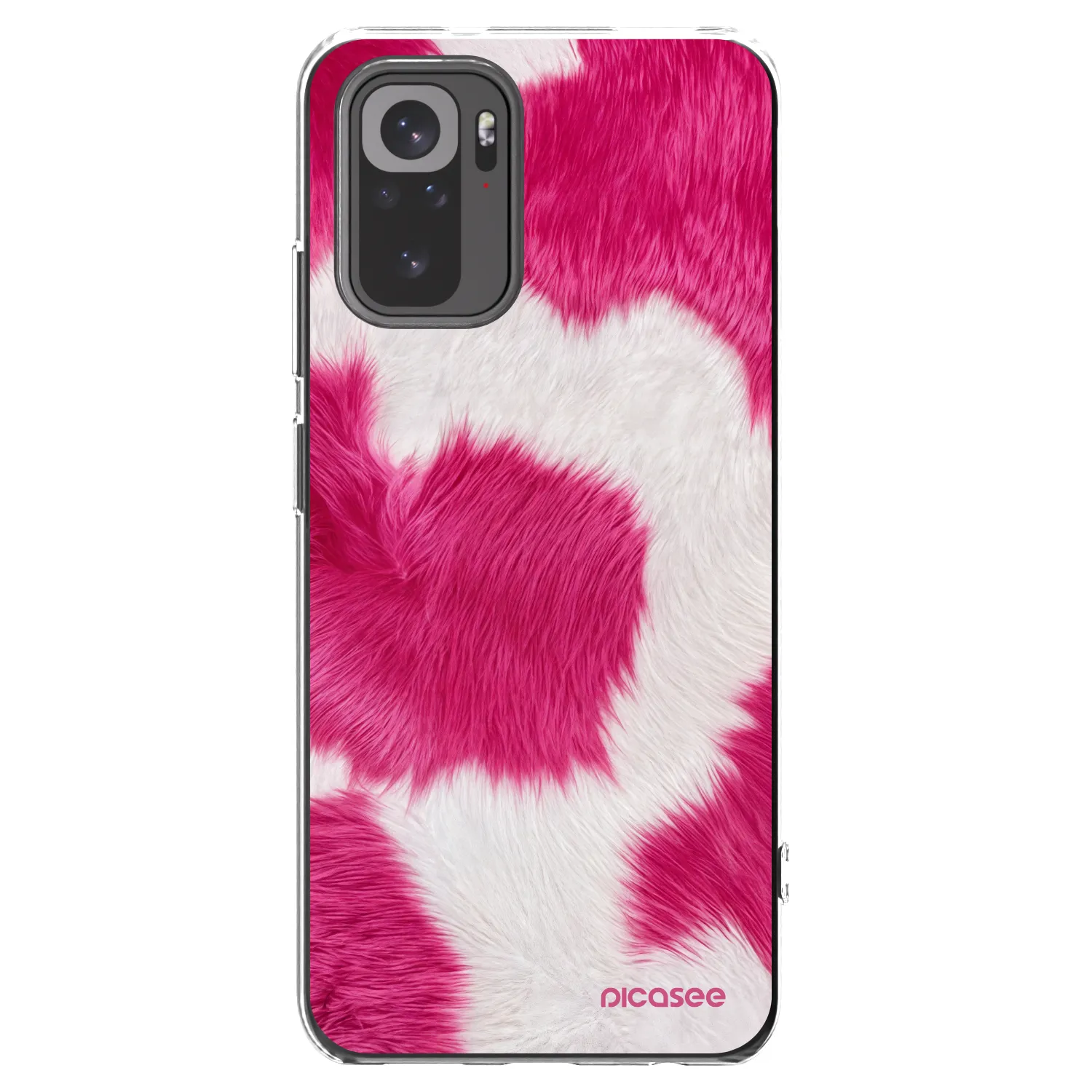 Picasee silikonski prozorni ovitek za Xiaomi Redmi Note 10S - Pink Moo