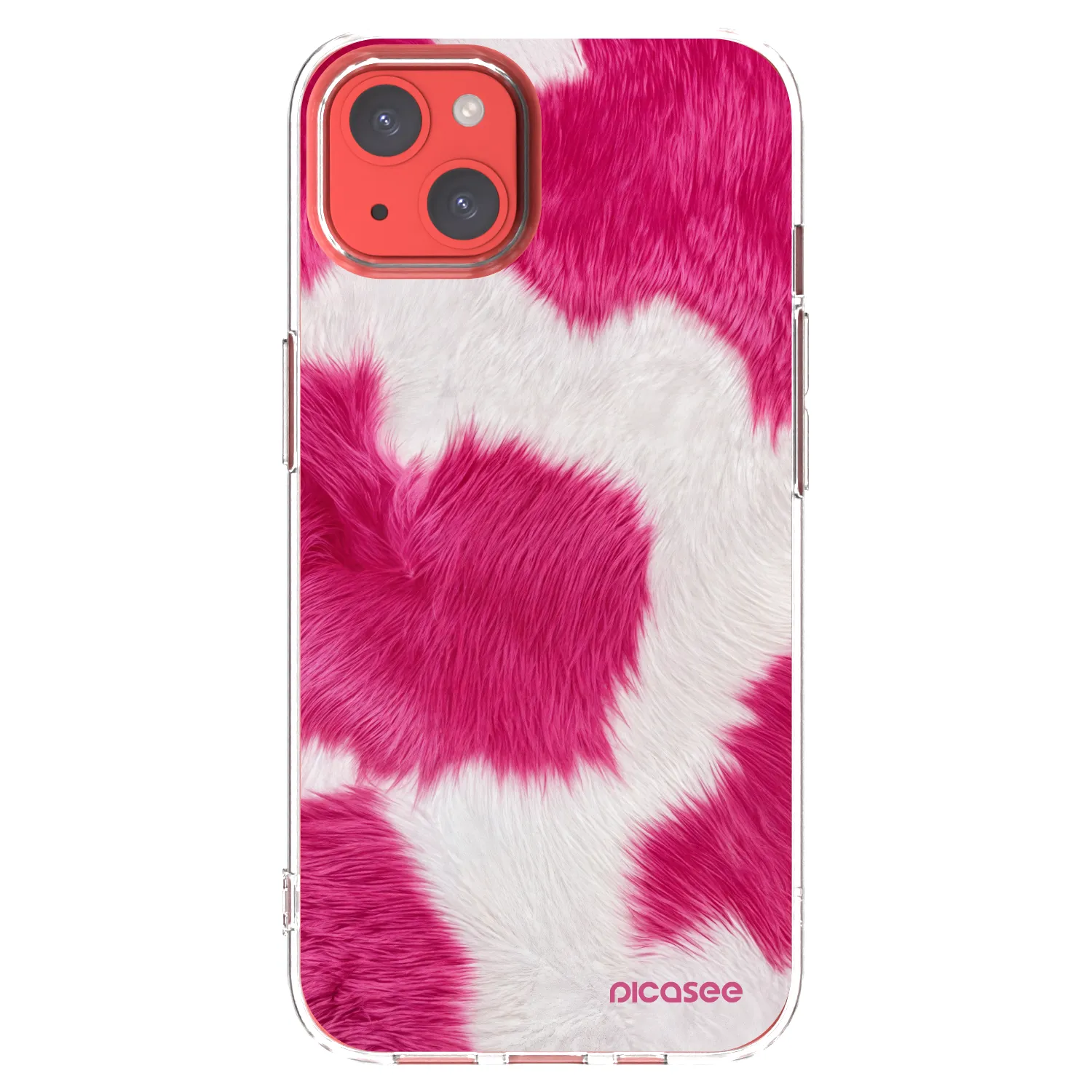 Picasee silikonski prozorni ovitek za Apple iPhone 13 - Pink Moo
