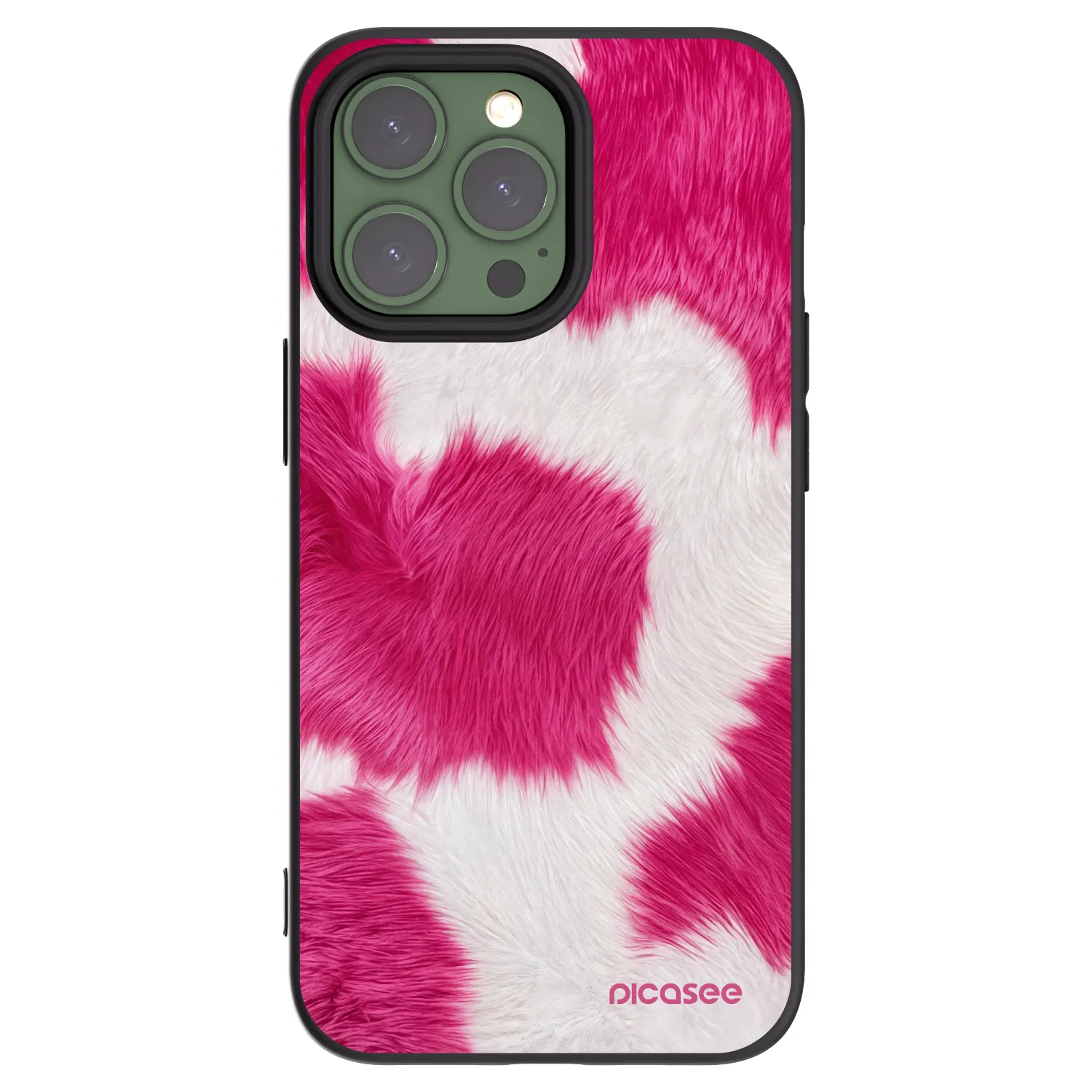 Picasee silikonski črni ovitek za Apple iPhone 13 Pro - Pink Moo