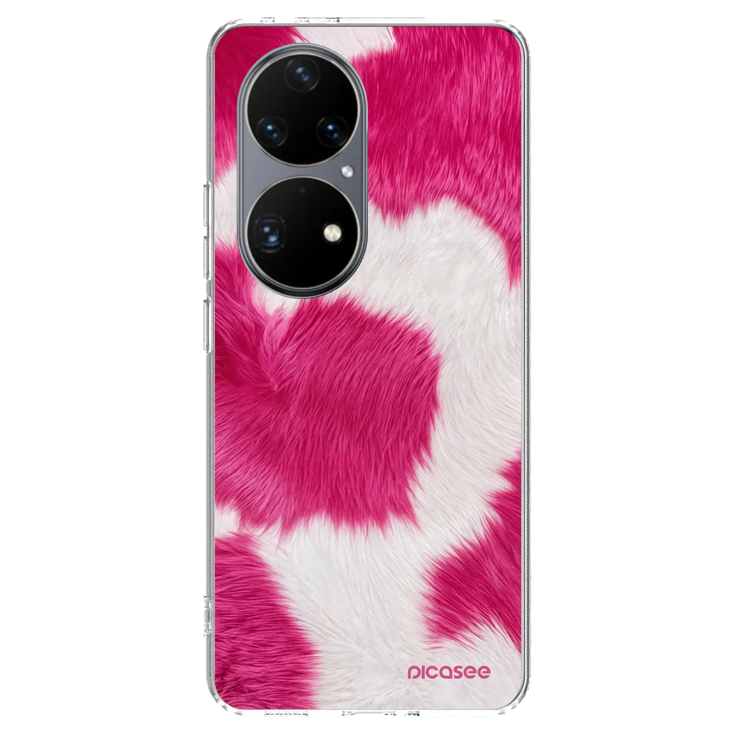 Picasee silikonski prozorni ovitek za Huawei P50 - Pink Moo