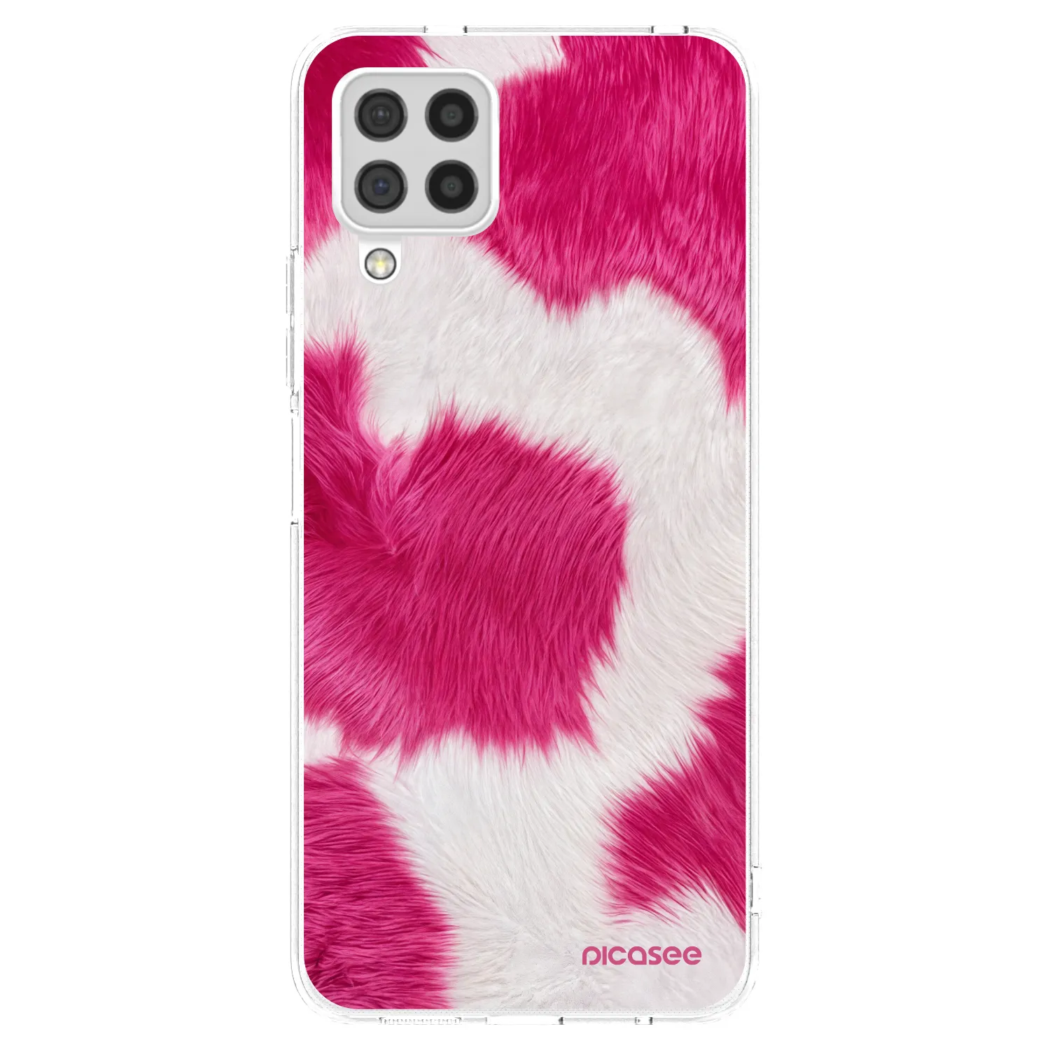 Picasee silikonski prozorni ovitek za Samsung Galaxy A22 A225F 4G - Pink Moo