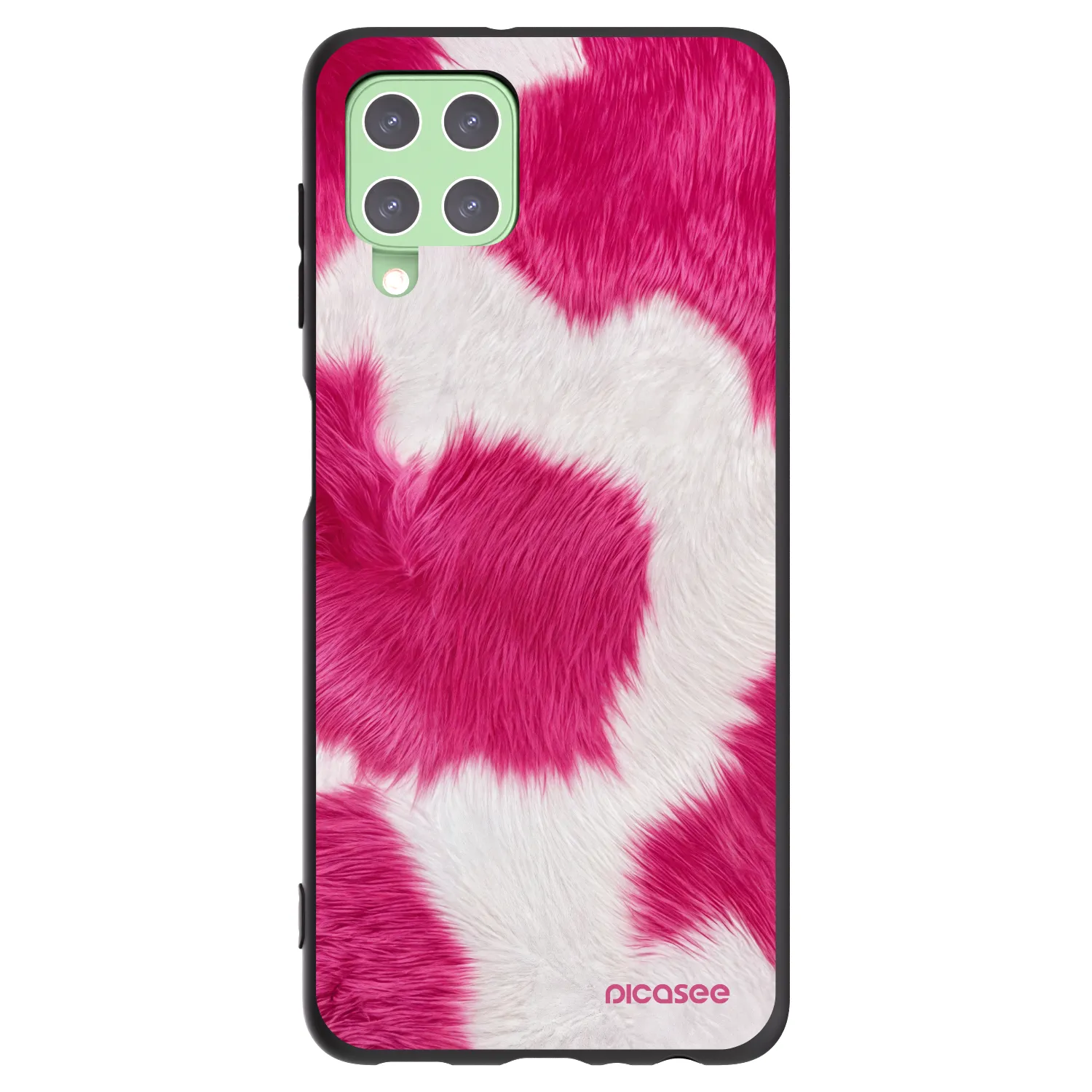 Picasee silikonski črni ovitek za Samsung Galaxy A22 A225F 4G - Pink Moo