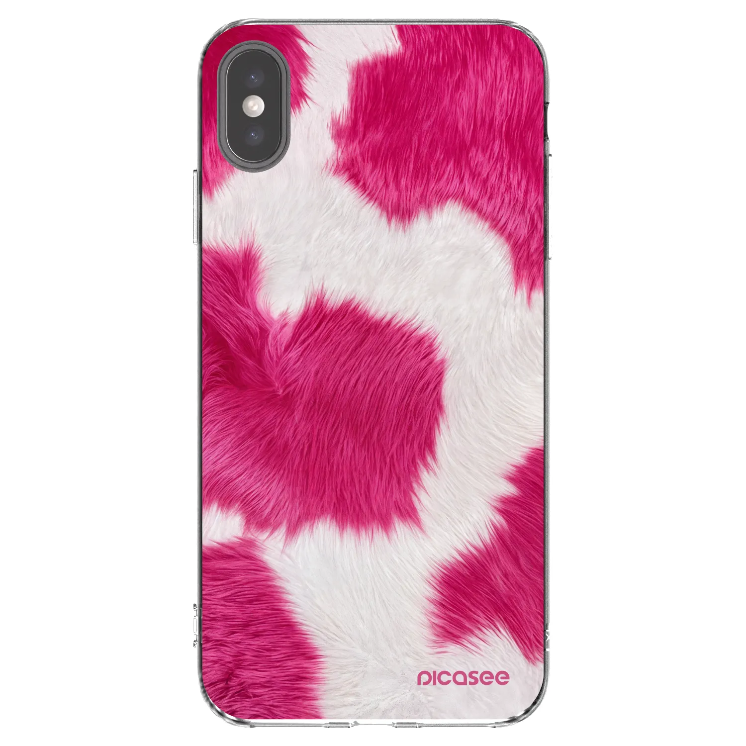 Picasee silikonski prozorni ovitek za Apple iPhone XS Max - Pink Moo
