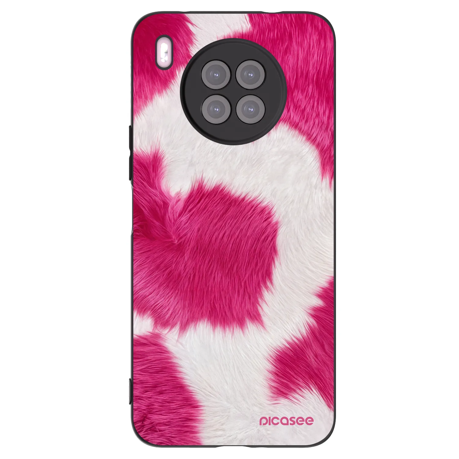 Picasee silikonski črni ovitek za Huawei Nova 8i - Pink Moo