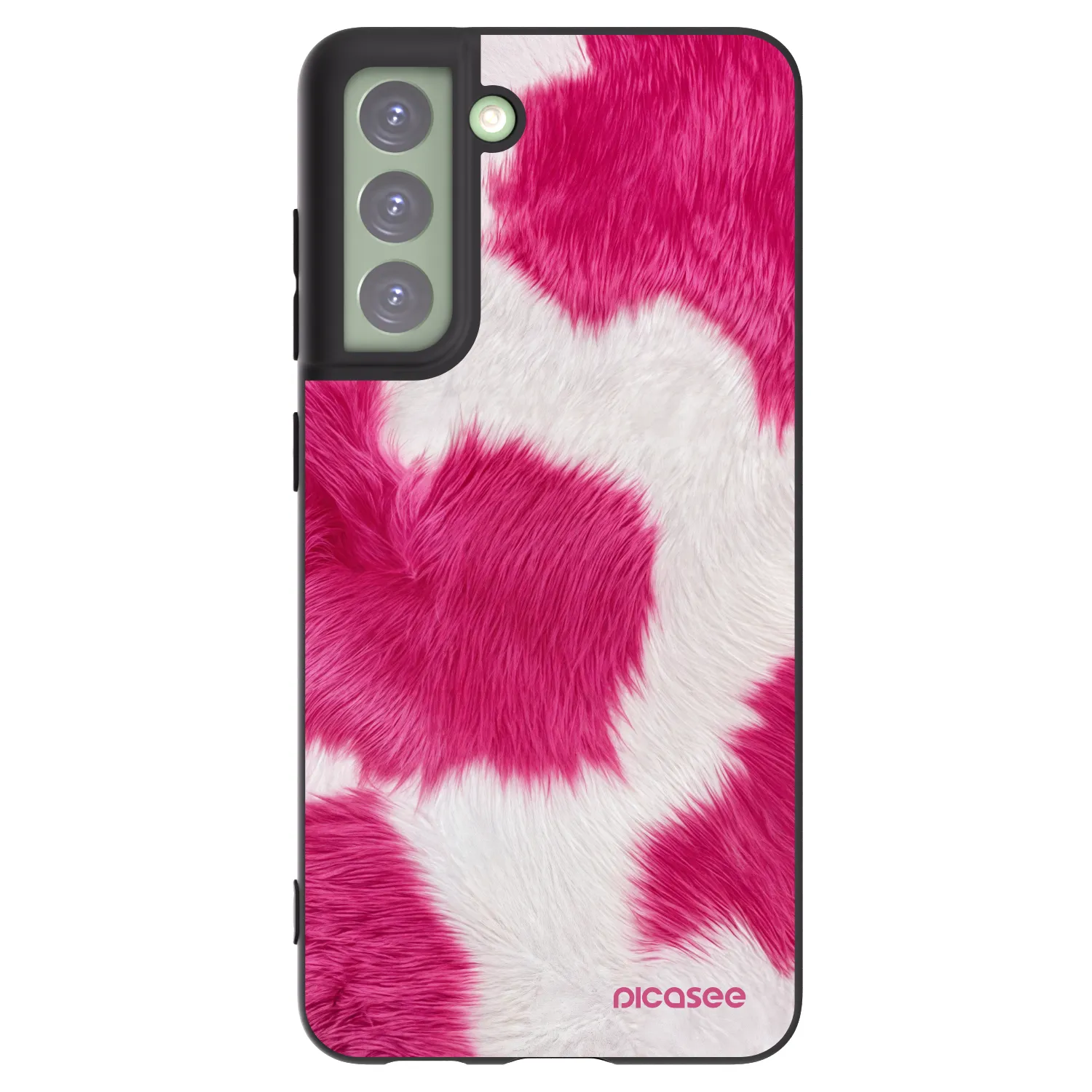 Picasee silikonski črni ovitek za Samsung Galaxy S21 FE 5G - Pink Moo